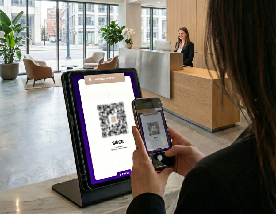 Un accueil modernisé et fluide avec un registre visiteur digital
