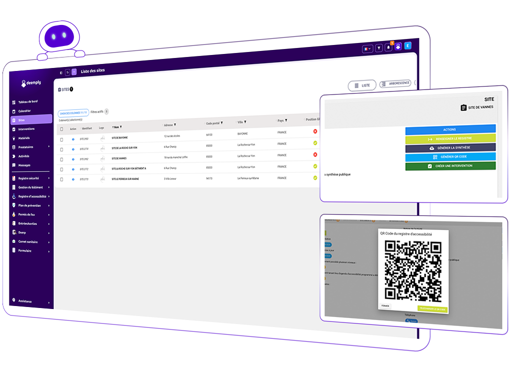 QR Code pour registre accessibilité en ERP