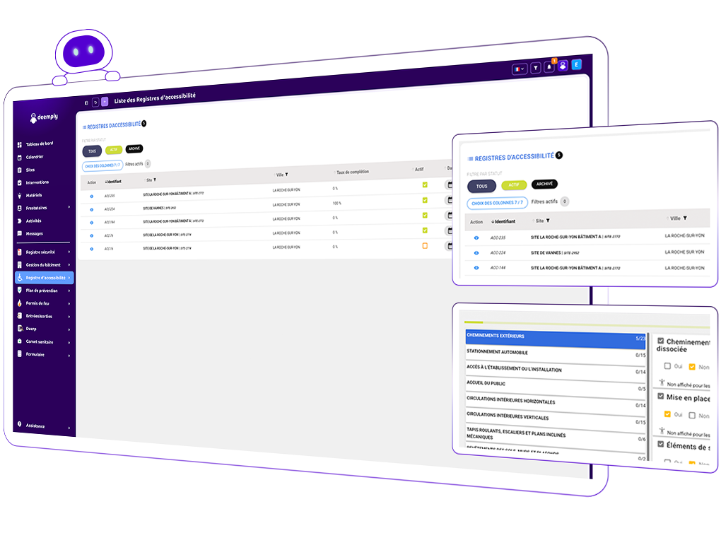 gestion des registre accessibilité