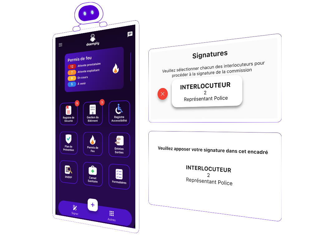 application mobile registre de sécurité dématérialisé